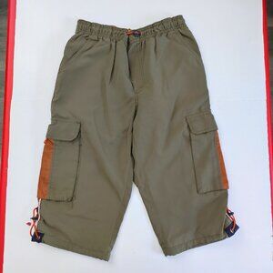C&A Here and There outdoor pants army green orange details boys size EU 148/152